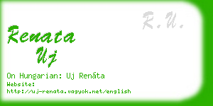 renata uj business card